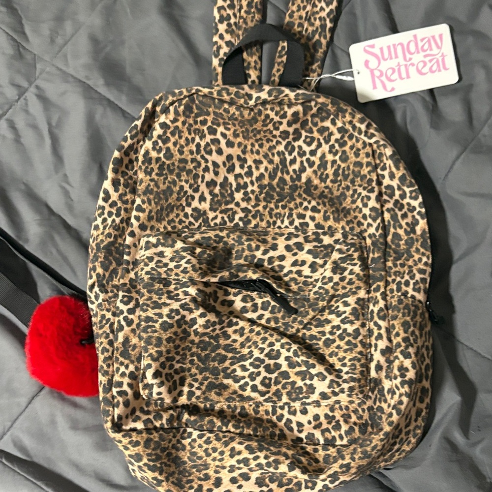 Leopard Print Backpack